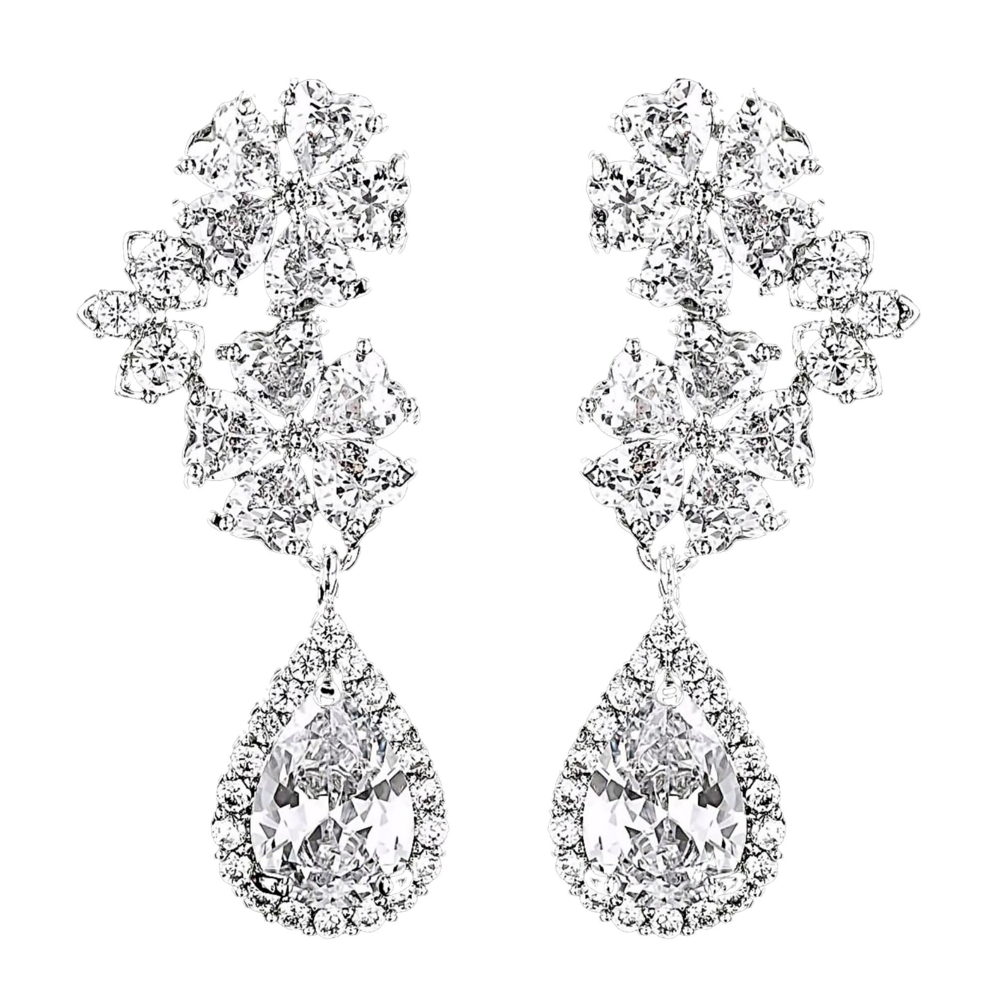 Cercei placati cu Aur 18K si Diamante, Melissa