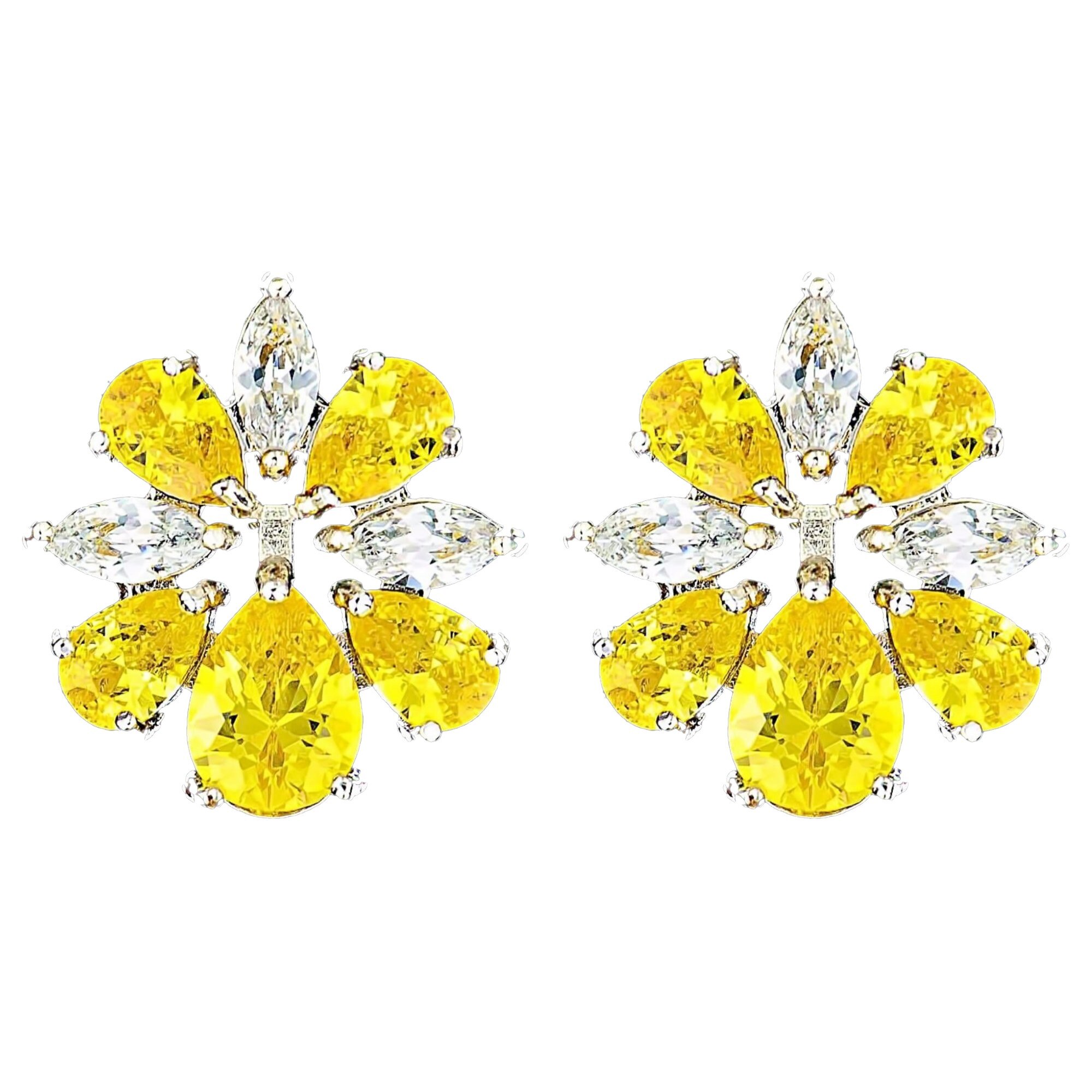 Cercei placati cu Aur 18K si Diamante, Katherine