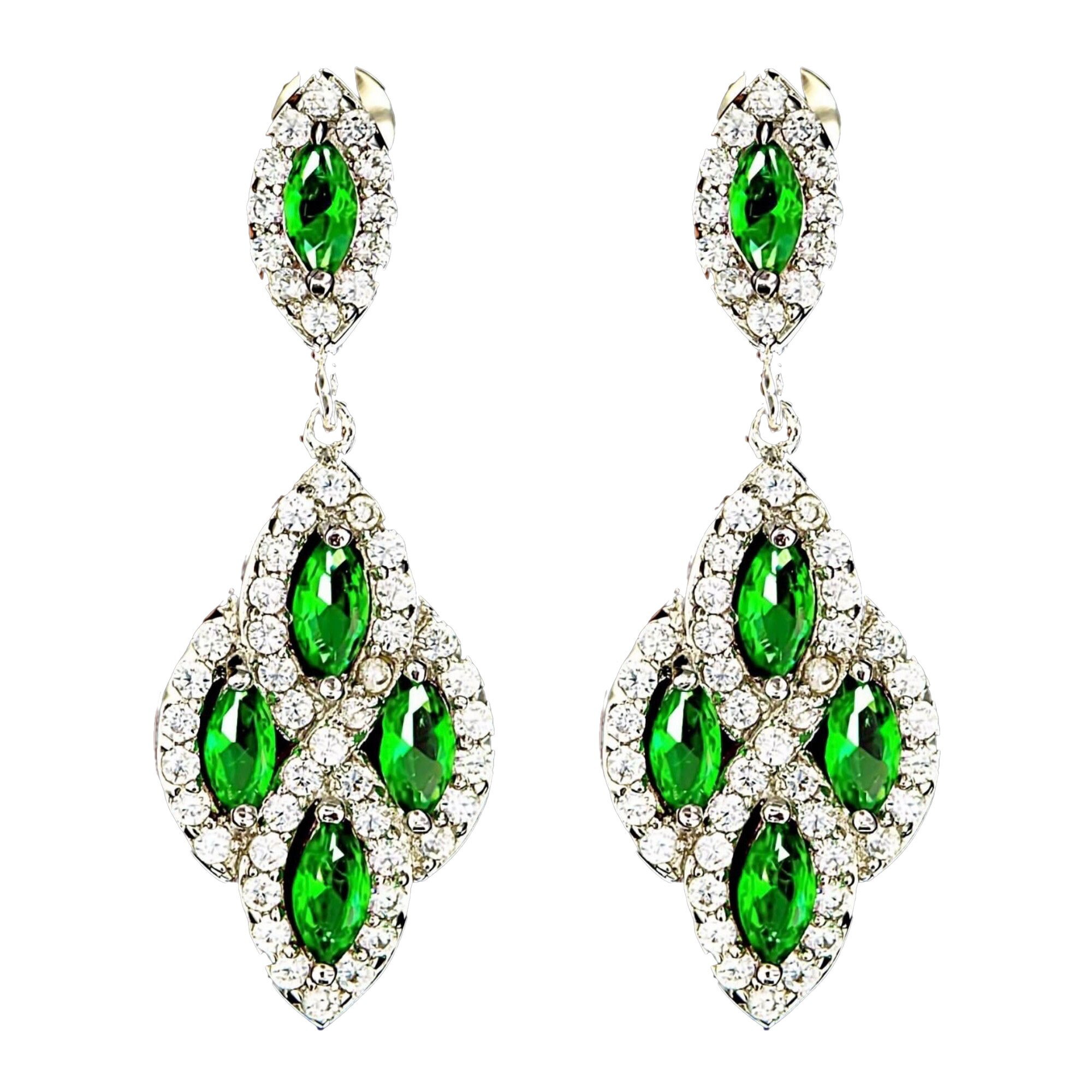 Cercei placati cu Aur 18K si Diamante, Lidia