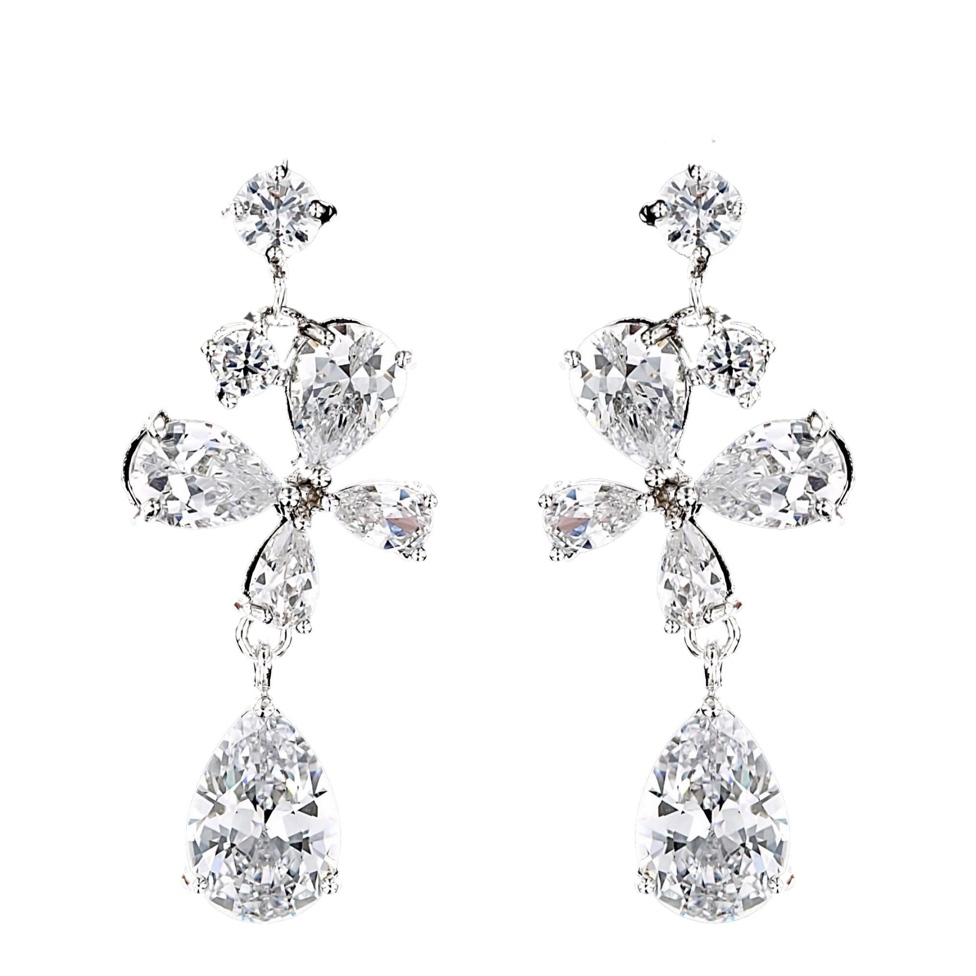 Cercei placati cu Aur 18K si Diamante, Daria