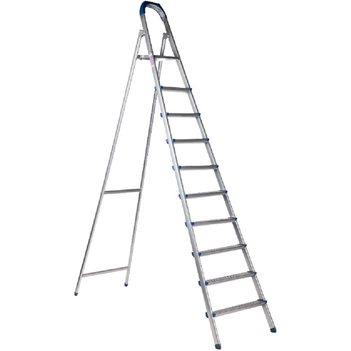 Scara Metalica Vopsita Gri - Nr. Trepte 9+P 2.05 cm 2.49 m