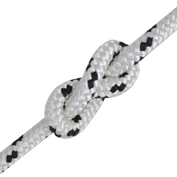 Franghie barca vidaXL, Poliester, 12 mm/250 m, Alb/Negru Franghie barca vidaXL, Poliester, 12 mm/250 m, Alb/Negru
