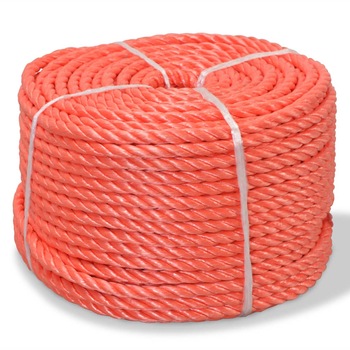 Franghie vidaXL, Polipropilena, 10 mm x 250 m, Rosu Franghie vidaXL, Polipropilena, 10 mm x 250 m, Rosu