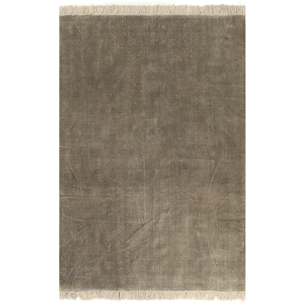 Covor Kilim din bumbac, vidaXL, 120 x 180 cm, Maro