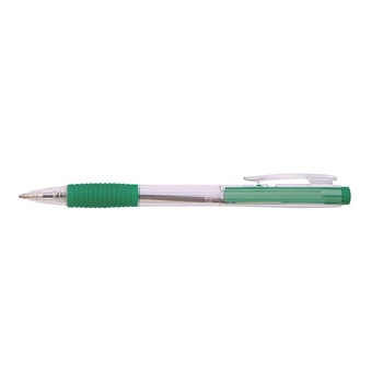 Pix cu mecanism OFFICE Products, corp transparent cu grip, scriere de 0.5mm, verde Pix cu mecanism OFFICE Products, corp transparent cu grip, scriere de 0.5mm, verde
