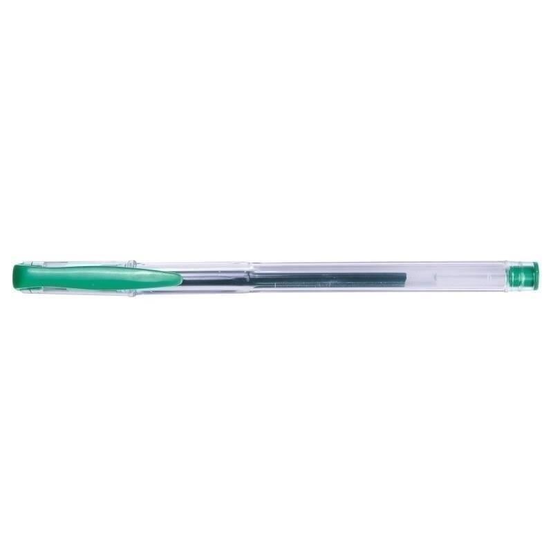Pix cu gel OFFICE Products, corp transparent, scriere de 0.7 mm, verde