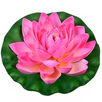 Nufar artificial roz decorativ , DecorCasa , 22 cm Nufar artificial roz decorativ , DecorCasa , 22 cm