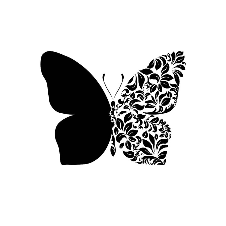 Sticker decorativ perete BUTTERFLY 30X40 CM