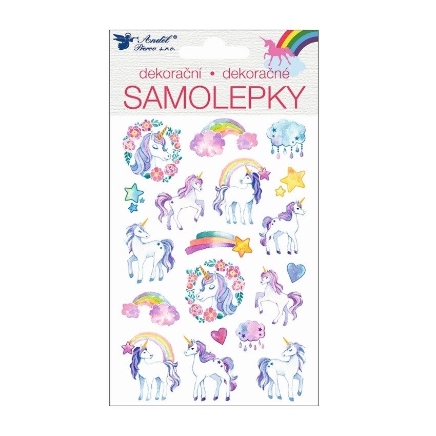 Abtibild unicorn 3D, 14 x 10 cm