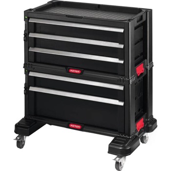 Organizator profesional mobil pentru scule Keter 237007, 5 sertare, manere laterale pentru transport, sistem de blocare Organizator profesional mobil pentru scule Keter 237007, 5 sertare, manere laterale pentru transport, sistem de blocare