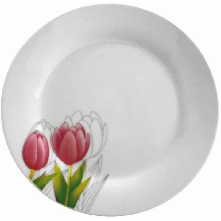 Domotti Tulipan 63190 desszertes tányér 19 cm, mintás