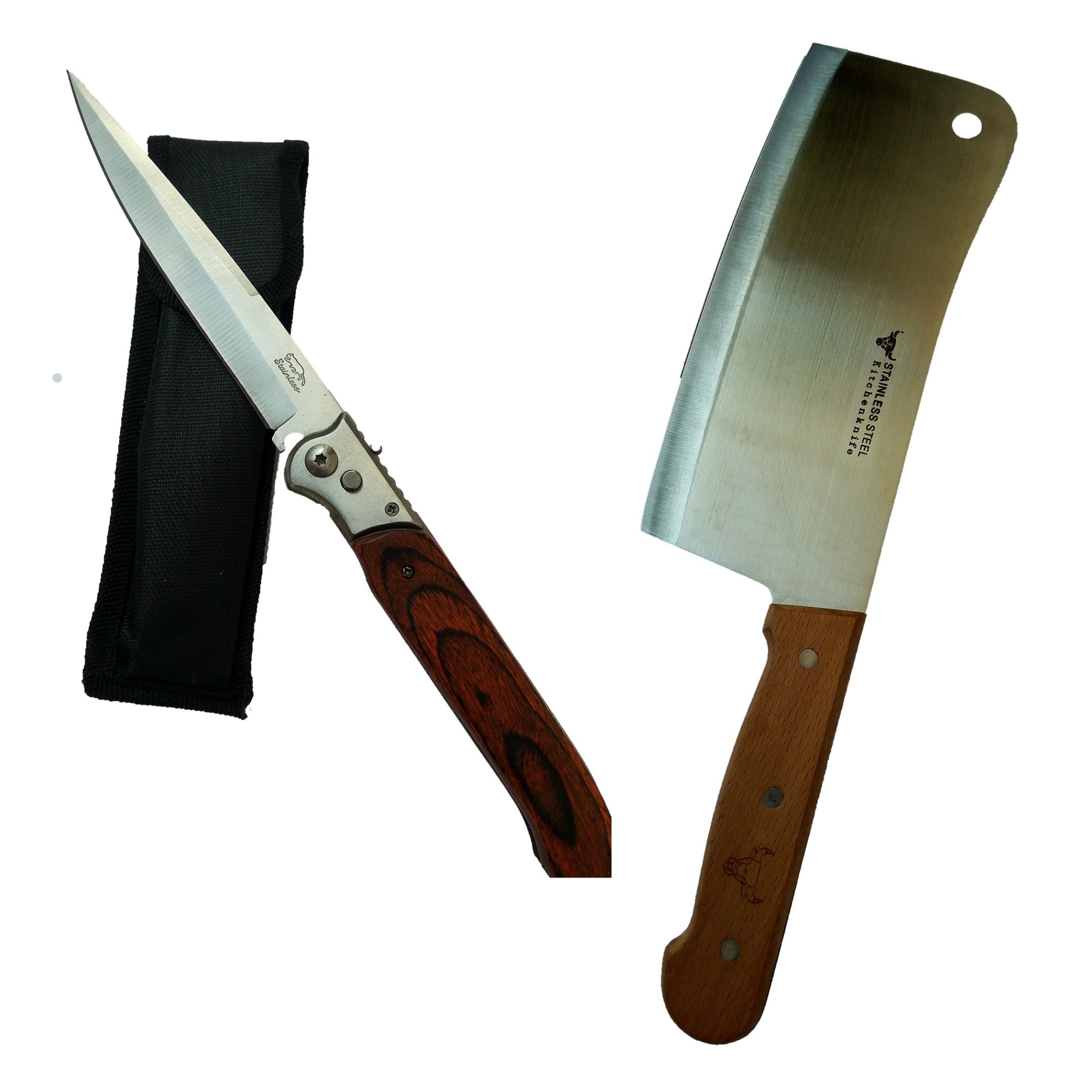 Pachet format din satar si cutit tip briceag 30 cm BRT-1SVT