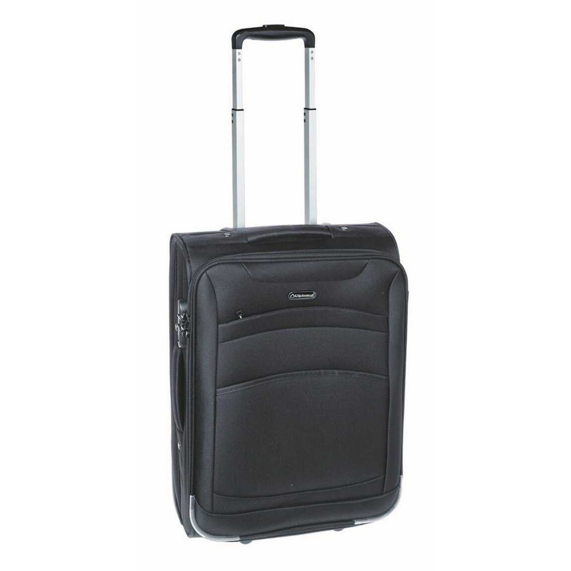 Troler Cabina 2 Roti, Diplomat, ZC 6018 - 55 cm, Negru