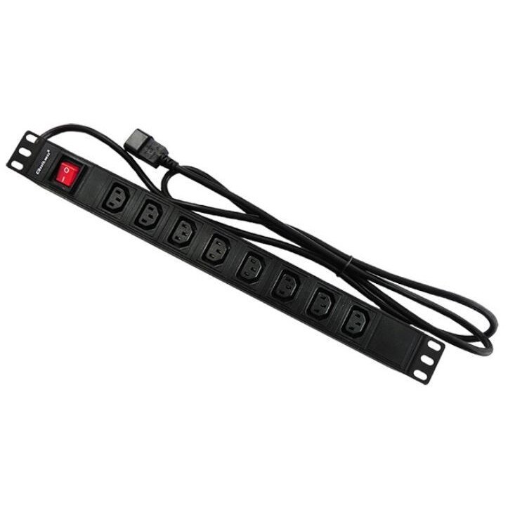 PDU pentru montaj in dulapul de server , Qoltec , 8 xIEC C13 10A 1U , 2m , negru