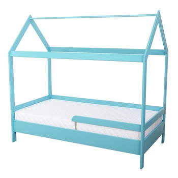 Patut din lemn BabyNeeds - Casuta 160x80 cm, Mint + Saltea 15 cm Patut din lemn BabyNeeds - Casuta 160x80 cm, Mint + Saltea 15 cm