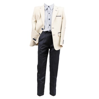 Costum elegant-casual, model Dreamer, crem-bleumarin Costum elegant-casual, model Dreamer, crem-bleumarin