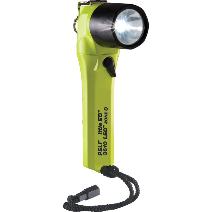 Lanterna profesionala Peli™ 3610Z0 Little Ed™ Right Angle, antiexplozie Z0, cu 4 baterii AA