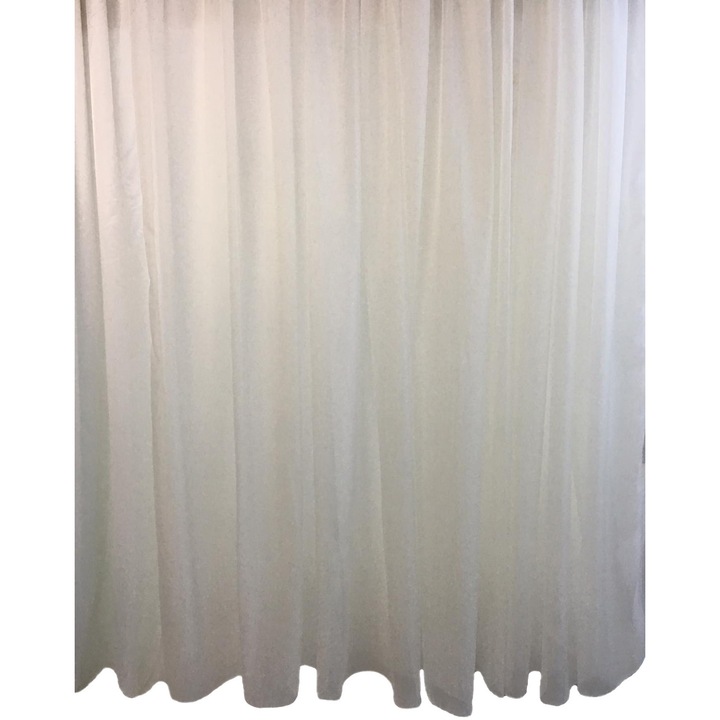 Perdea voal simplu culoare ivory Basic Liz Line, cu rejansa 700x245cm - RD867
