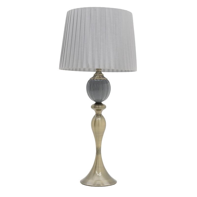 Veioza Beige Golden din metal si ceramica, 36 x 82 cm, E27, 60W, multicolor