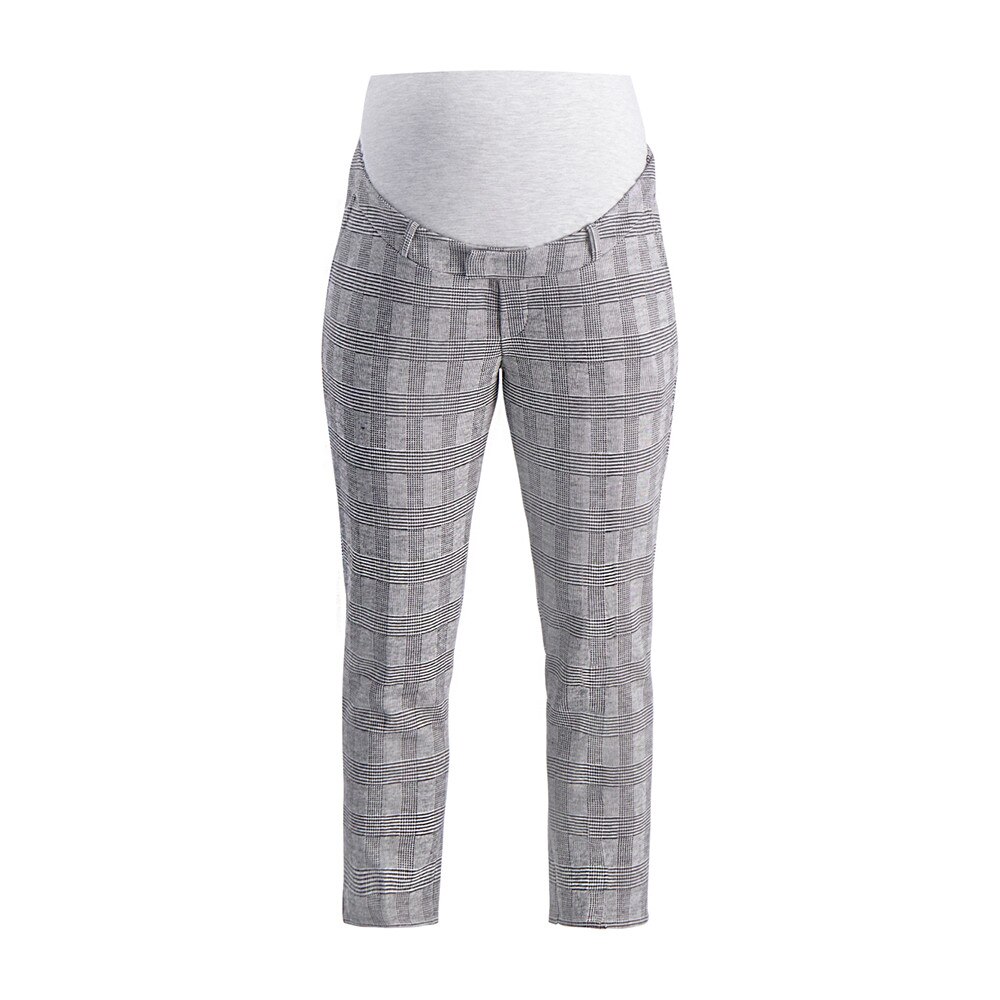 Pantaloni gravide, Noppies, in carouri, gri, XL EU