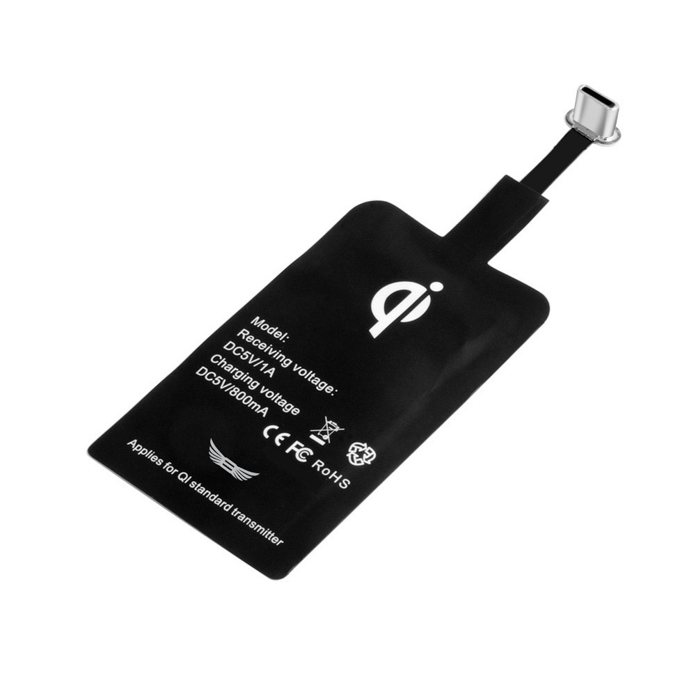 Incarcator Wireless Qi Type - C, Usams, Receiver Wireless 5V / 1A, Envisage, model QI1A, compatibil cu telefone USB Type - C