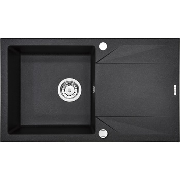 Chiuveta bucatarie granit EVORA o cuva cu picurator ZQJ 2113, finisaj negru mat Chiuveta bucatarie granit EVORA o cuva cu picurator ZQJ 2113, finisaj negru mat