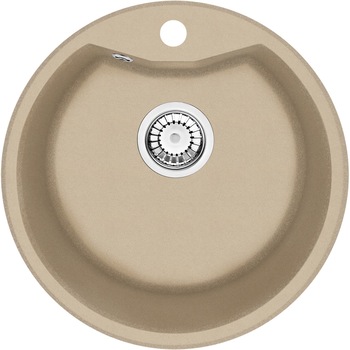 Chiuveta rotunda de bucatarie granit FIESTA SOLIS ZRS 7803, diametru 48 cm, adancime 18 cm, nisipiu Chiuveta rotunda de bucatarie granit FIESTA SOLIS ZRS 7803, diametru 48 cm, adancime 18 cm, nisipiu