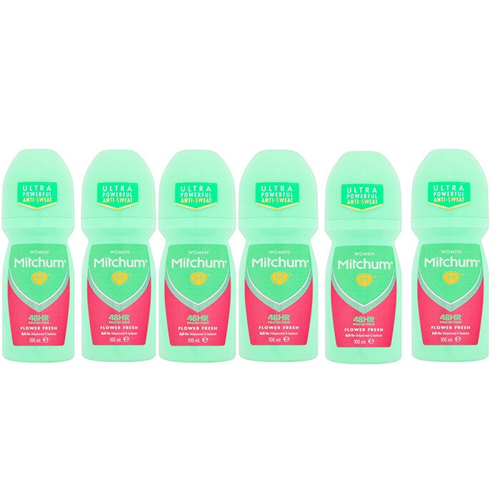 Pachet 6XDeodorant Mitchum Women roll-on Flower Fresh 100 ml