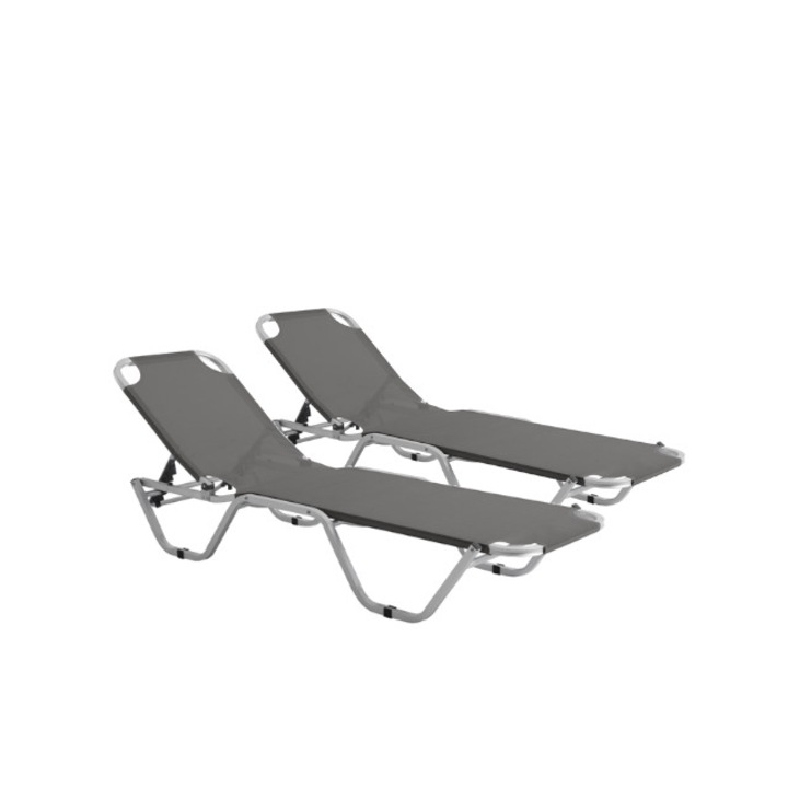 2db CULINARO heverő készlet 5 állásos szürke 195x61x80cm