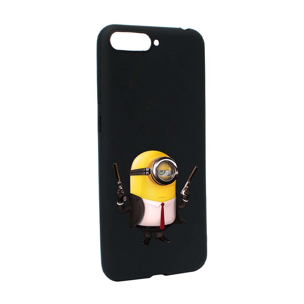 Husa de protectie Minion Hitman pentru Huawei Y6 2018 / Y6 Prime 2018, rezistenta la uzura, anti-alunecare, din silicon Premium, B214