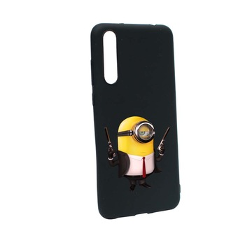 Husa de protectie Minion Hitman pentru Huawei P20 Pro, rezistenta la uzura, anti-alunecare, din silicon Premium, B214 Husa de protectie Minion Hitman pentru Huawei P20 Pro, rezistenta la uzura, anti-alunecare, din silicon Premium, B214