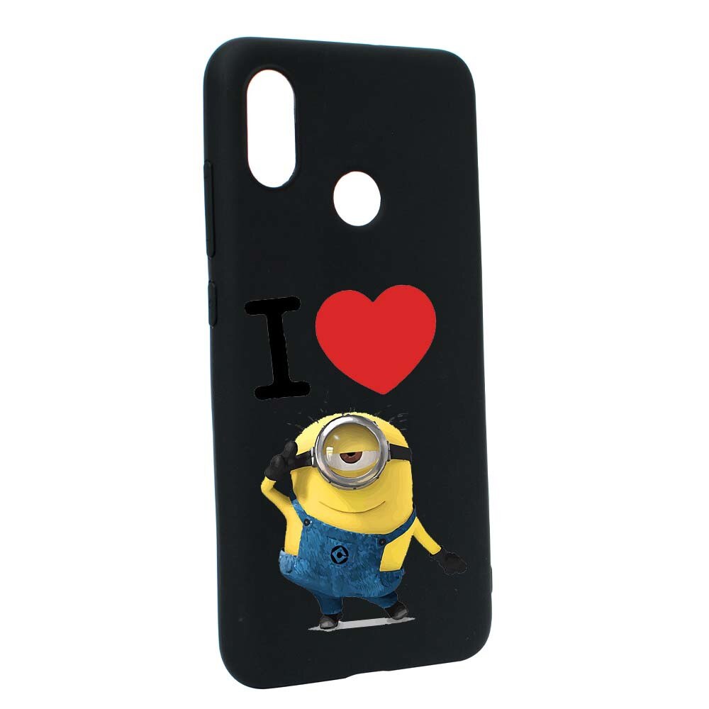 Husa de protectie I Love Minion pentru Xiaomi Mi A2 Lite / Redmi 6 Pro, rezistenta la uzura, anti-alunecare, din silicon Premium, B216