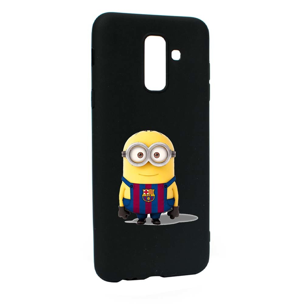 Husa de protectie Minion Football pentru Samsung Galaxy A6 PLUS / Galaxy J8 2018, rezistenta la uzura, anti-alunecare, din silicon Premium, B212