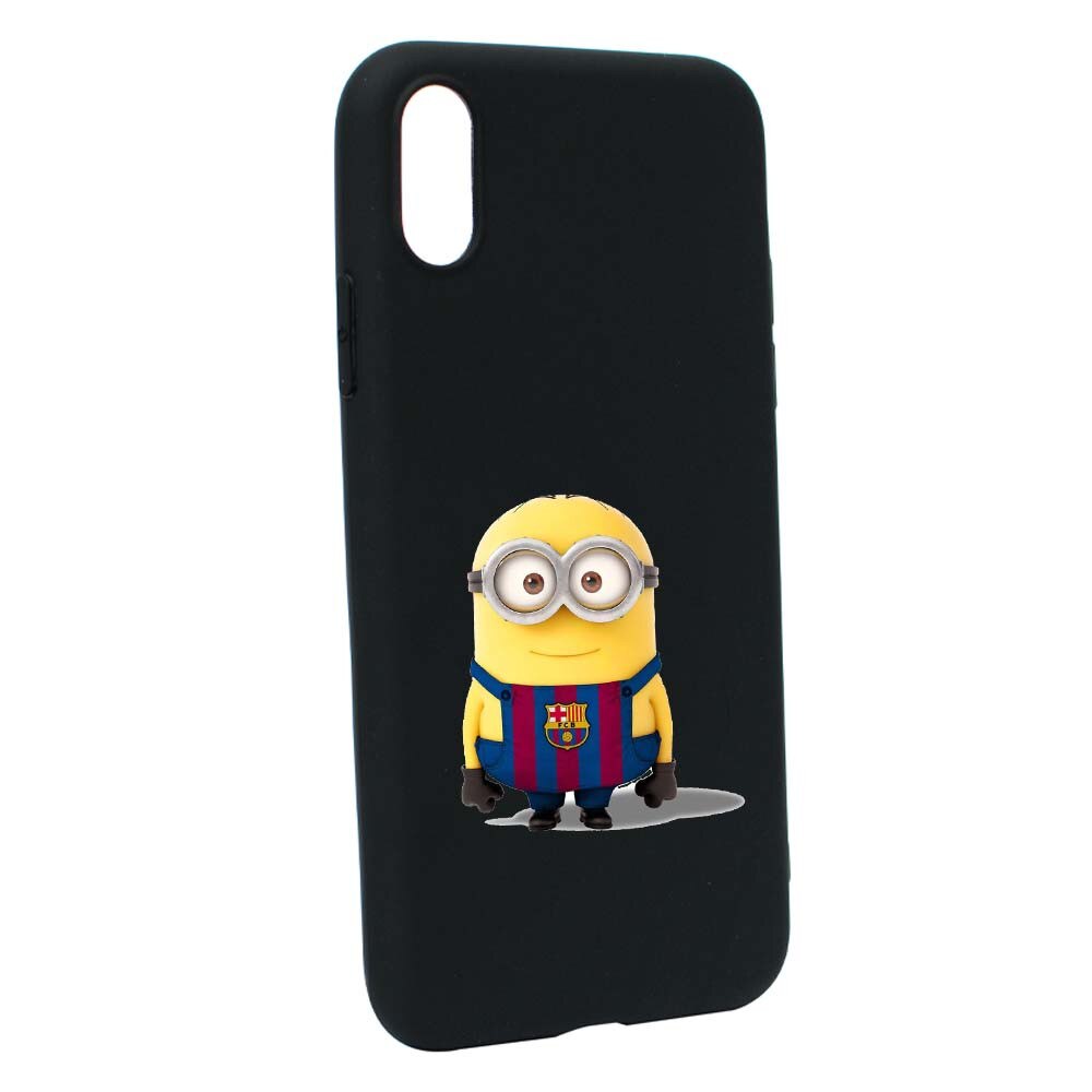 Husa de protectie Minion Football pentru Apple iPhone XS Max, rezistenta la uzura, anti-alunecare, din silicon Premium, B212