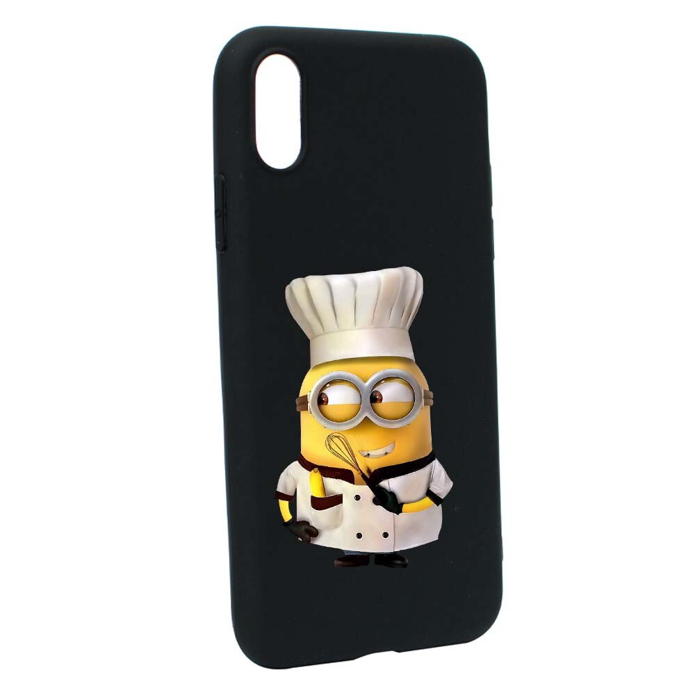 Husa de protectie Minion Chef pentru Apple iPhone XS Max, rezistenta la uzura, anti-alunecare, din silicon Premium, B215