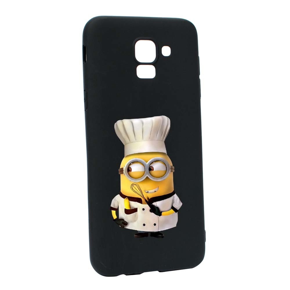 Husa de protectie Minion Chef pentru Samsung Galaxy J6 2018, rezistenta la uzura, anti-alunecare, din silicon Premium, B215