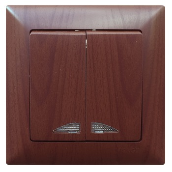 Comutator cu led VISAGE WENGE, 10 A Comutator cu led VISAGE WENGE, 10 A