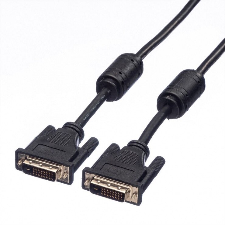 Cablu de conectare , Lanberg , DVI/D(tata)(24+1)->DVI/D(tata)(24+1) , 3m , negru