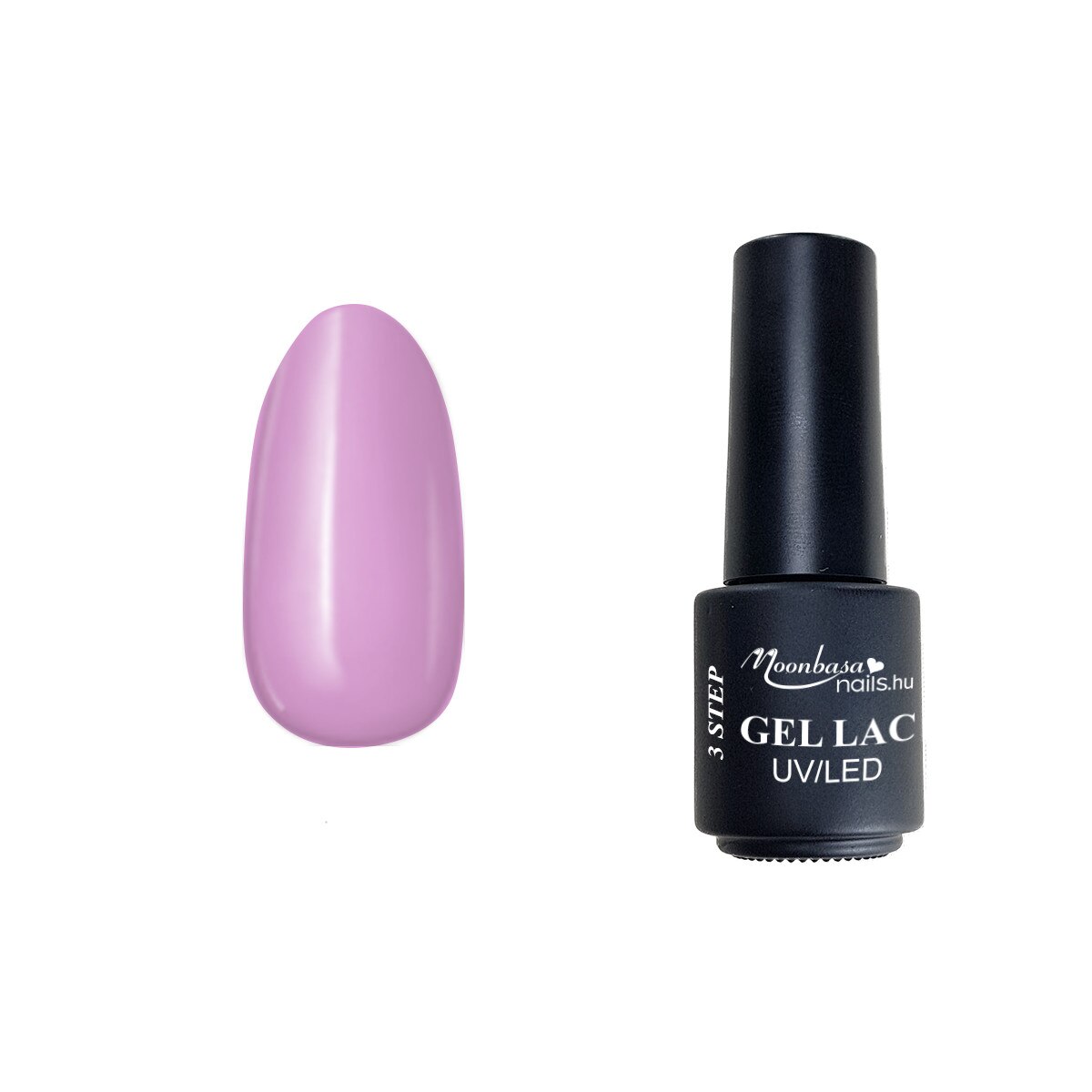 Lac semipermanent 3 Step Gel, MoonbasaNails, Remy No 047, Roz, 4 ml