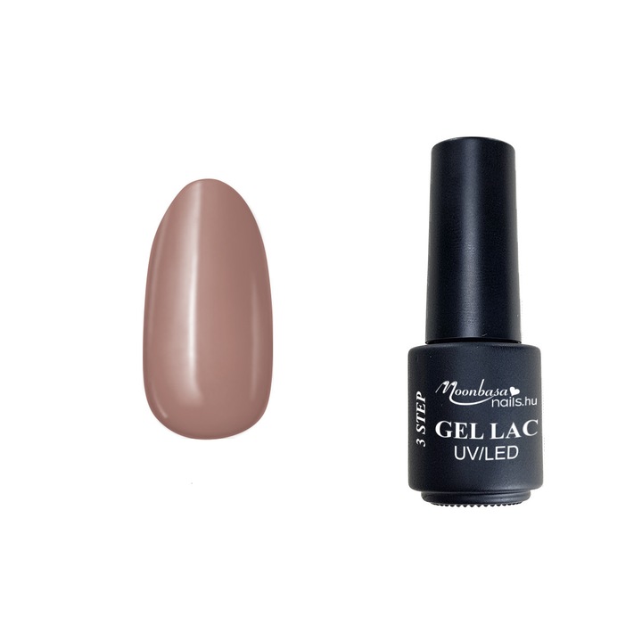 Lac semipermanent 3 step gel, MoonbasaNails, No 030, Nude, 4 ml