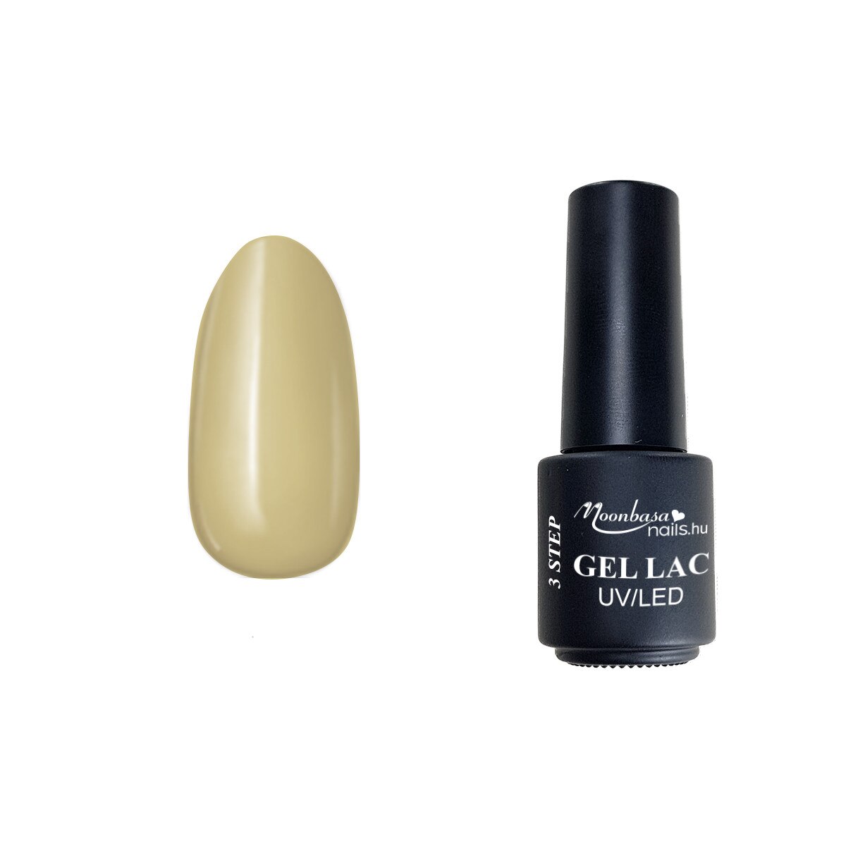 Lac semipermanent 3 Step Gel, MoonbasaNails, Solid elegance No 102, Bej, 4 ml