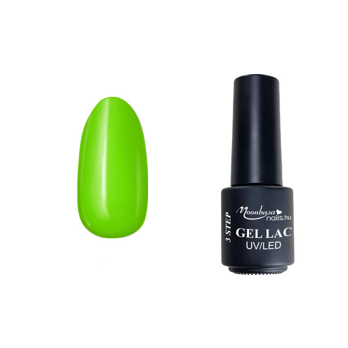 Lac semipermanent 3 Step Gel, MoonbasaNails, Poplar No 071, Verde, 4 ml