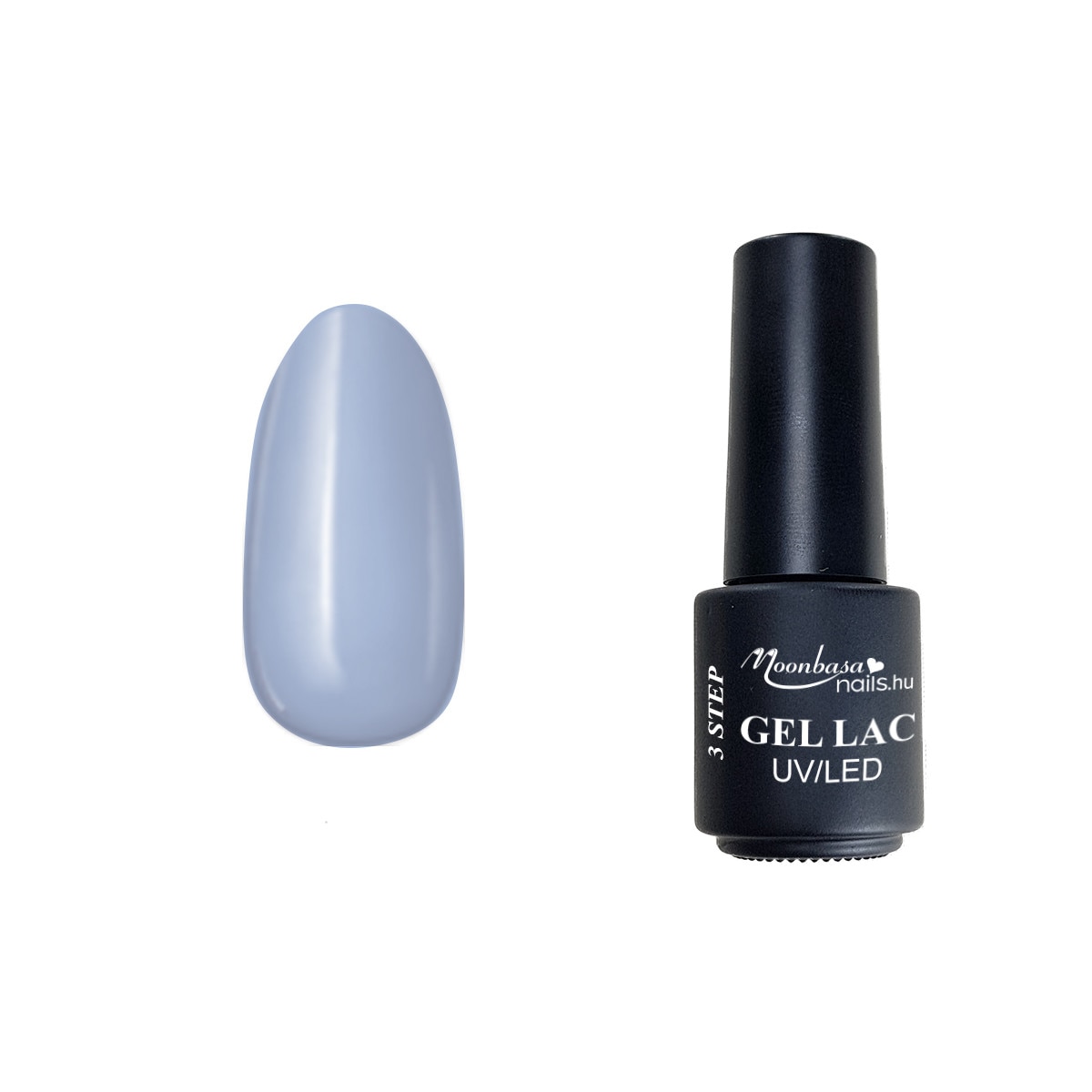 Lac semipermanent 3 Step Gel, MoonbasaNails, Mint Tulips No 053, Gri, 4 ml