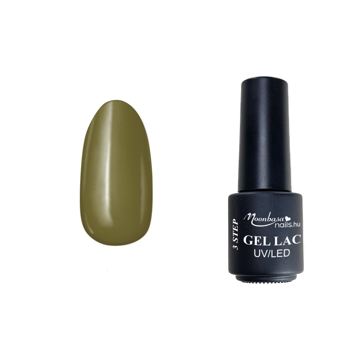 Lac semipermanent 3 Step Gel, MoonbasaNails, Bamboo cane No 094, Verde, 4 ml