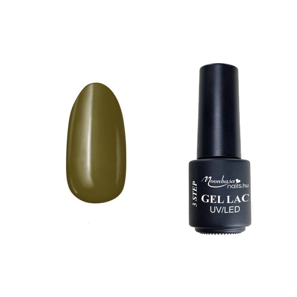 Lac semipermanent 3 Step Gel, MoonbasaNails, Bullet No 096, Verde, 4 ml