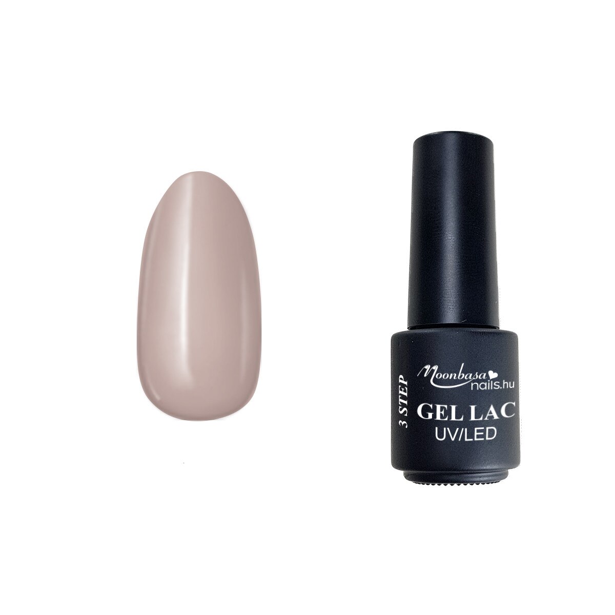 Lac semipermanent 3 step gel, MoonbasaNails, No 029, Nude, 4 ml