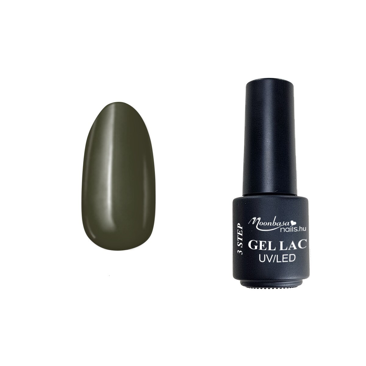 Lac semipermanent 3 Step Gel, MoonbasaNails, Long hug No 097, Verde, 4 ml