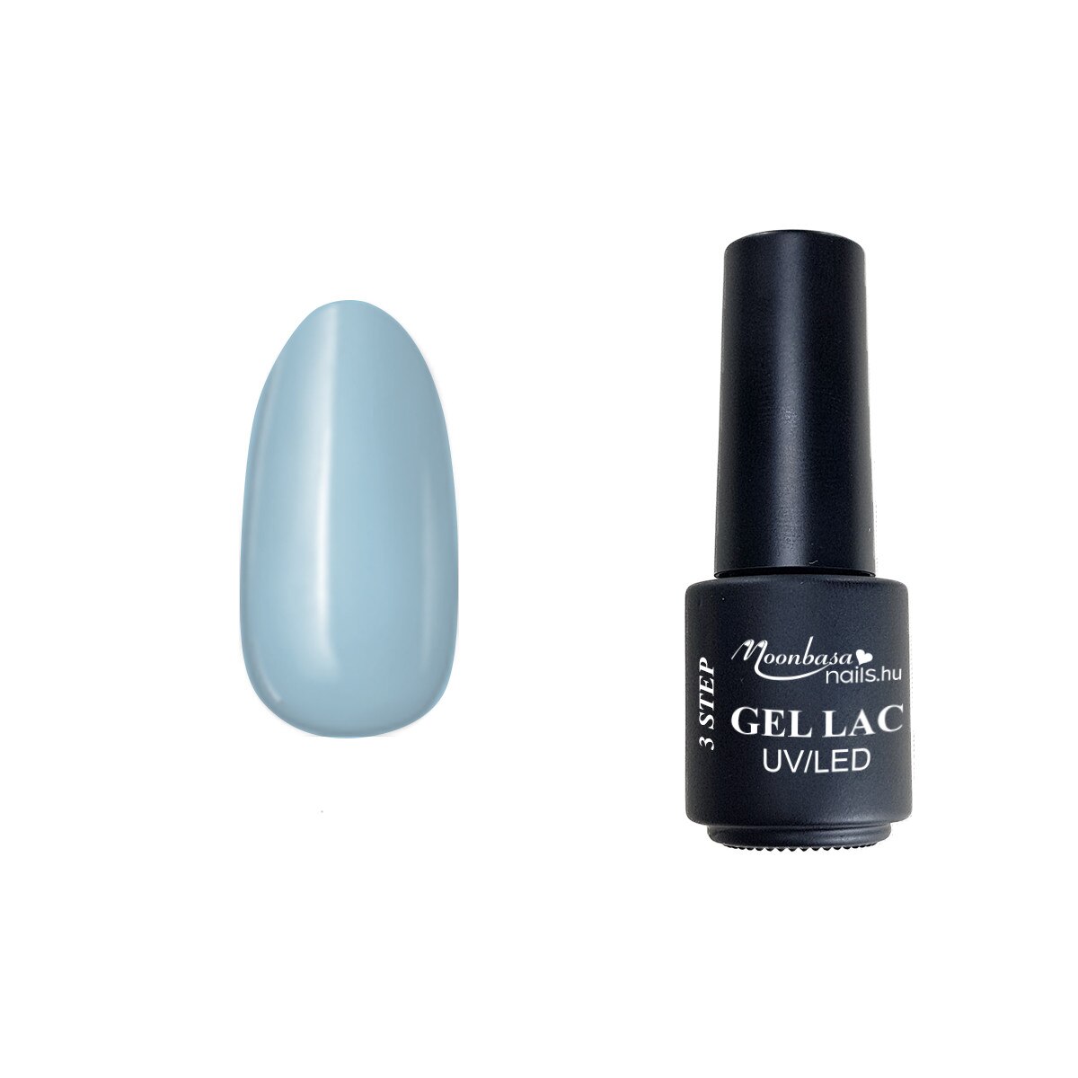 Lac semipermanent 3 Step Gel, MoonbasaNails, Charlotte No 051, Bleu, 4 ml