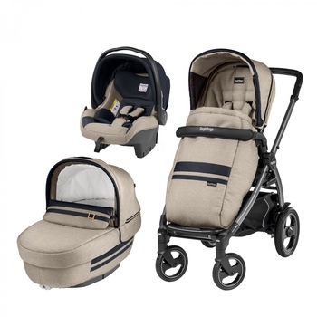 Carucior 3 in 1 Peg Perego Book Plus 51S Titania Luxe, Luxe Ecru, Bej Carucior 3 in 1 Peg Perego Book Plus 51S Titania Luxe, Luxe Ecru, Bej