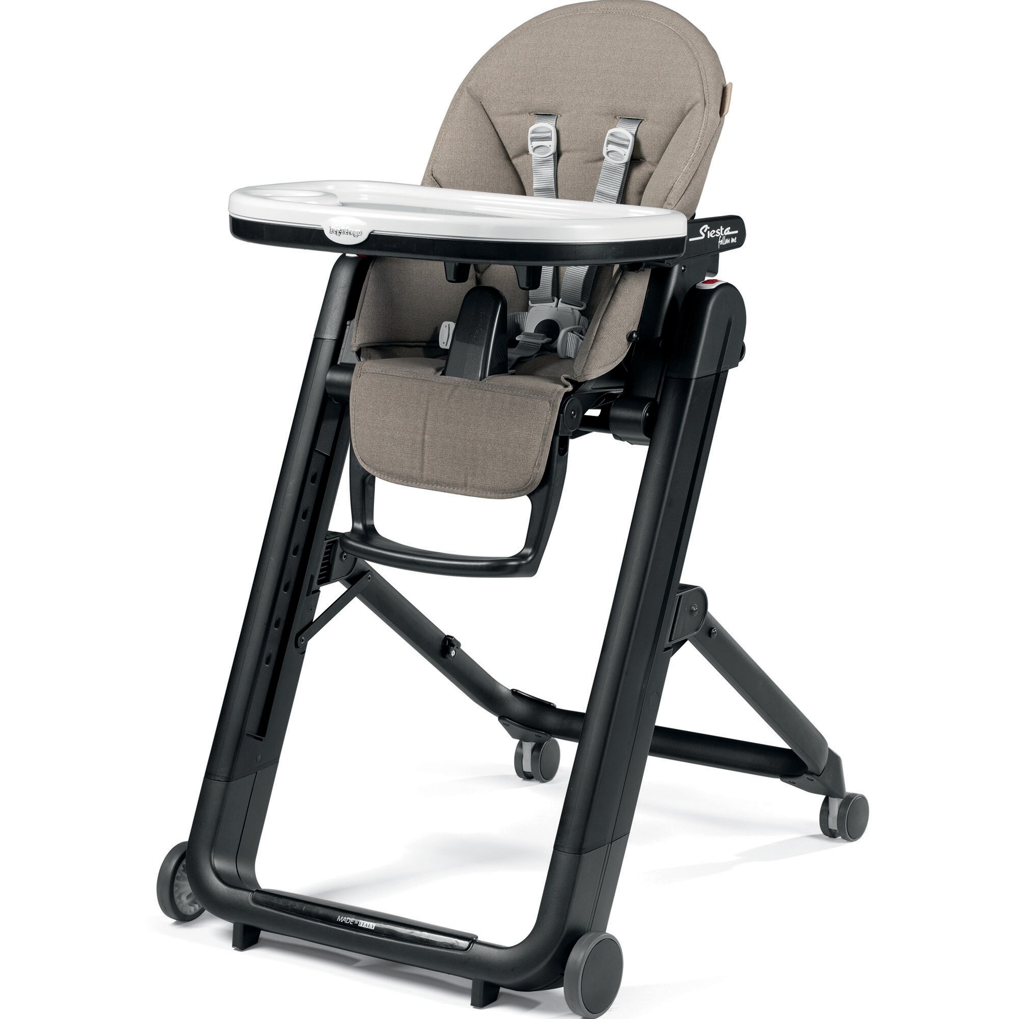 Scaun de masa 2 in 1 Peg Perego Siesta Follow Me Ambiance, Ambiance Grey, Gri